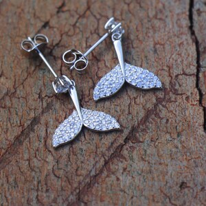 AeraVida Sterling Silver Mermaid Tail Dangle Earrings - .925 Silver Dangle Earrings For Women