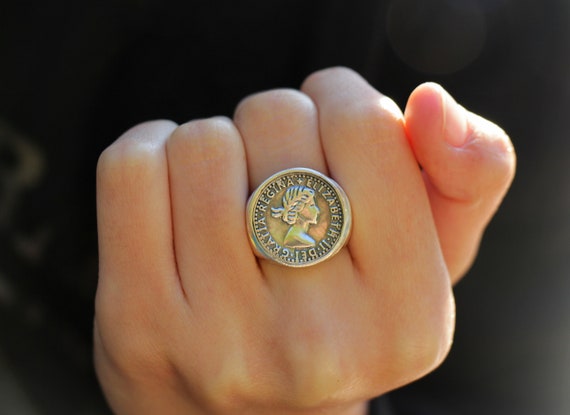 Buy Gold Coin Ring Online In India - Etsy India