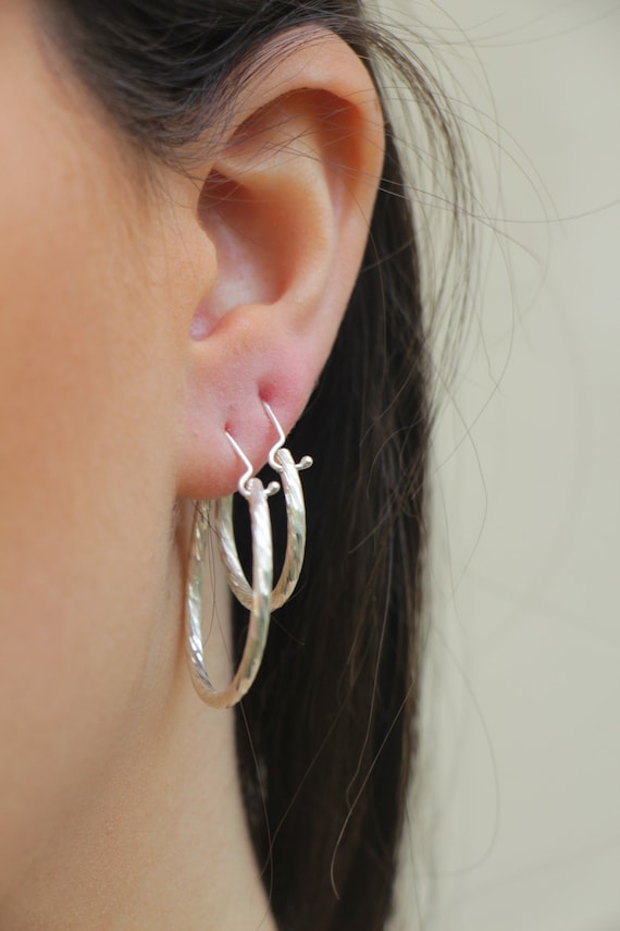 Silver Classic Hoop Earrings | Hersey & Son Silversmiths
