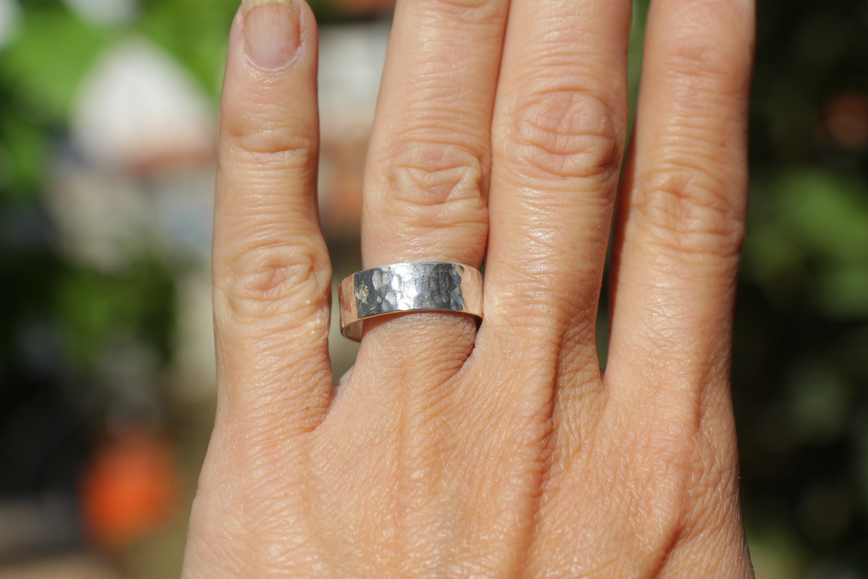 Anello Martellato In Argento 925 - Italia - Foto 7