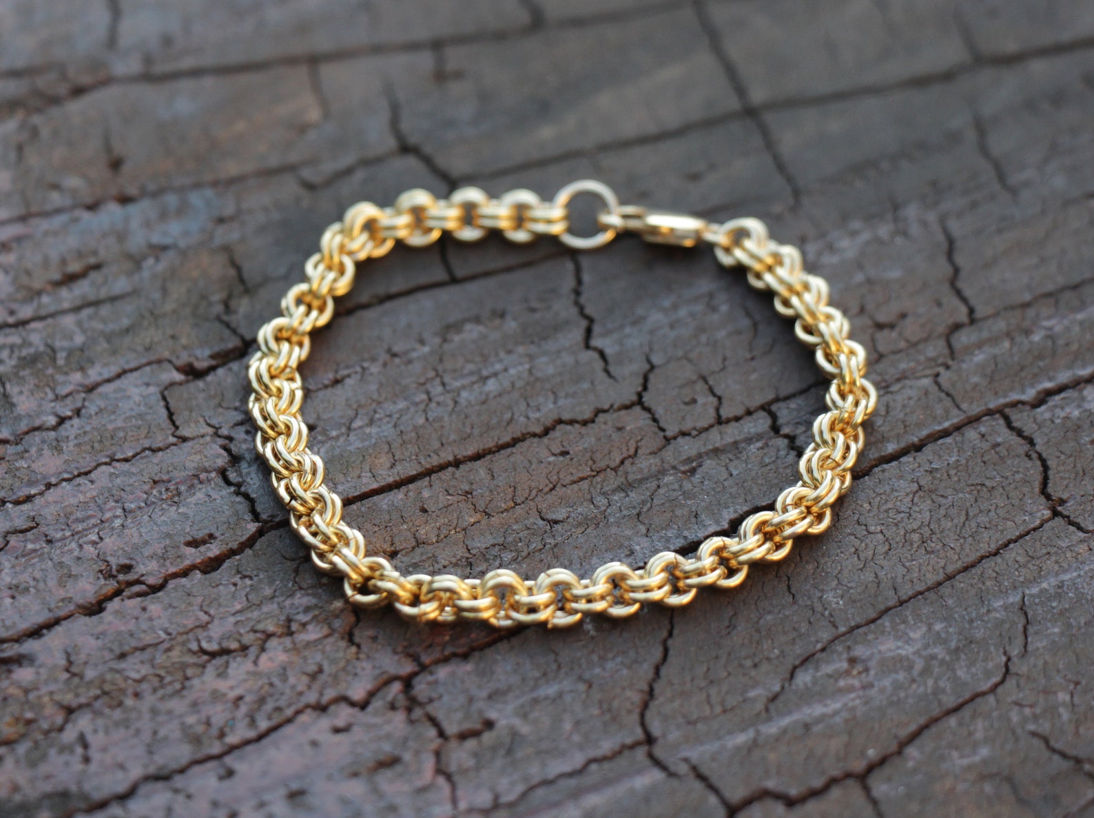 14K Gold Filled Braided Handmade Woven Wire Bracelet Gift For Etsy