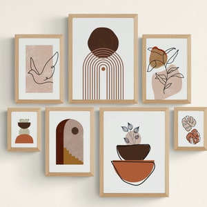 Printable Wall Art, Boho Gallery Wall Set, Terracotta Print, Yoga Meditation, Affiche Boho, Poster Bundle, Boho Print, Earth Tones