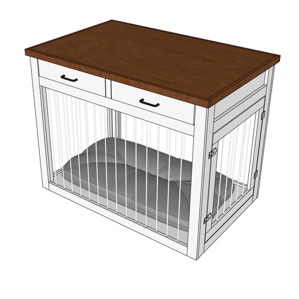 Large dog crate with drawers *Building plan*