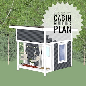 108 sq ft Cabin/Bunkie with loft Building Plan