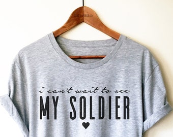 Shirt soldaat vrouw - shirt soldaat vriendin, cadeau soldaat vrouw, militaire verloofde, Coming Home-shirt, implementatieshirt, tanktop hoodie