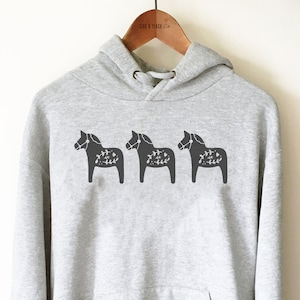 Dala Horse Gift - Horse Unisex Hoodie, Hobby Horse Shirt, Sweden Souvenir, Swedish Dala Horse Shirt, Holiday Shirt, Horse Lover Gift