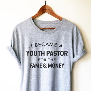 Funny Youth Pastor Shirt/Tank Top/Hoodie - Youth Minister Shirt, Christian Shirt, Pastor Gift Idea, Pastor Husband Shirt, Religious Shirt