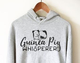 Felpa con cappuccio Guinea Pig Whisperer - Maglietta per porcellini d'India, Regalo per porcellini d'India, Amante dei porcellini d'India, Vestiti per porcellini d'India, Maglietta per amanti degli animali, Regalo per amanti degli animali
