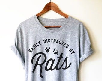 Pet Rat Shirt/Tank Top/Hoodie - Rat Shirt, Rat Lover Gift, Cute Rat Shirt, Rat Owner Shirt, Rat Lover Shirt, Easily Distracted By Rats Shirt