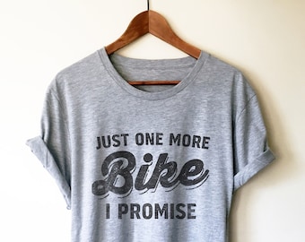 Chemise unisexe Just One More Bike I Promise - Chemise VTT, chemise montagne, cadeau VTT, chemise vélo, cadeau vélo, chemise motard