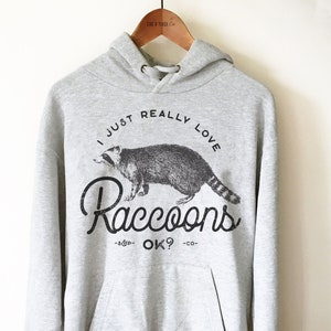 Funny Raccoon Unisex Hoodie - Raccoon Adoption Shirt, Wildlife Rescue Shirt, Animal Rescue Shirt, Raccoon Pet Owner Gift, Raccoon Print Tee