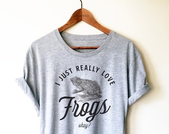 Frosch Shirt /Tank Top /Hoodie - Frosch TShirt, Frosch Grafik Shirt, lustiges Frosch Shirt, Frosch Liebhaber Geschenk, ich liebe Frösche wirklich Shirt