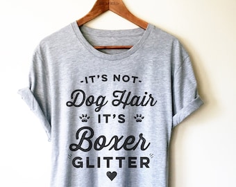 Camiseta con purpurina para bóxer: camiseta, regalo, ropa, camiseta para perro, camiseta divertida, regalos para amantes, camiseta sin mangas, sudadera