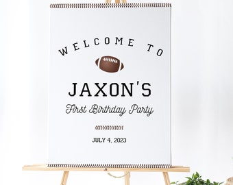 Editable Football Welcome Sign - Sports Birthday Sign, Football Party Sign, Football Birthday, Football Theme Printable Instant Download