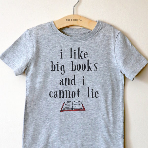 I Like Big Books Kids Shirt - Kids Book Gift, Toddler Book Lover Shirt, Bookworm Shirt Kids, Reading Shirt Kids, Children Book Tshirts