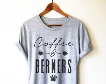 Camiseta de café y boyeros de Berna, camiseta de montaña boyera, camiseta de perro boyero de Berna, camiseta de boyero, camiseta para amantes de los boyeros de Berna, regalo de boyero de Berna, camiseta sin mangas, sudadera con capucha