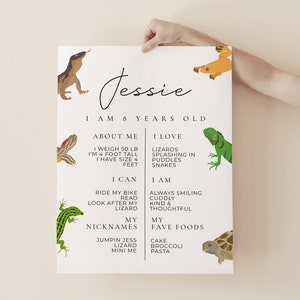 Reptile Party Sign - Reptile Birthday Supplies, Reptile Party Decor, Snake Party Welcome Sign, Milestone Board, Editable Instant Download