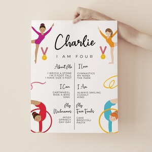 Gymnastics Party Decor -Milestones, Gymnastics Birthday Banner, Gymnastics Birthday, Gymnastics Party Decorations, Editable Instant Download