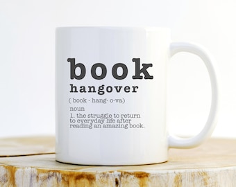 Book Hangover Mug - Book lover mug, Bookworm gift, Bookworm, Literary gift, Reading mug, Mugs for book lovers, Bibliophile, Book Mug