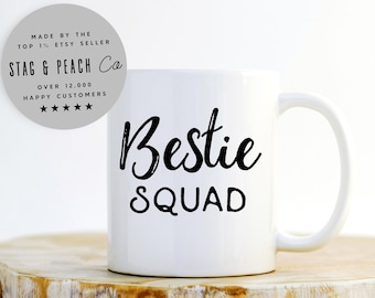 Bästismugg - Bästisgängets kaffemugg, bästa vänpresent, bästa vän födelsedagspresent, BFF-present, långdistansvänskapsmugg, bästa vändagen