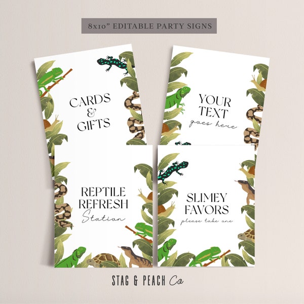 Reptile Party Games Etsy