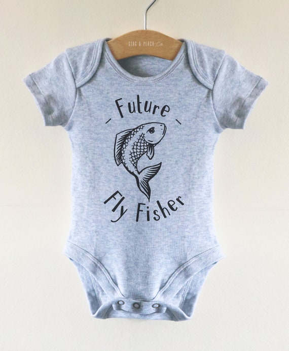 Future Fly Fisher Baby Bodysuit Fly Fishing Gift, Baby Boy Clothes