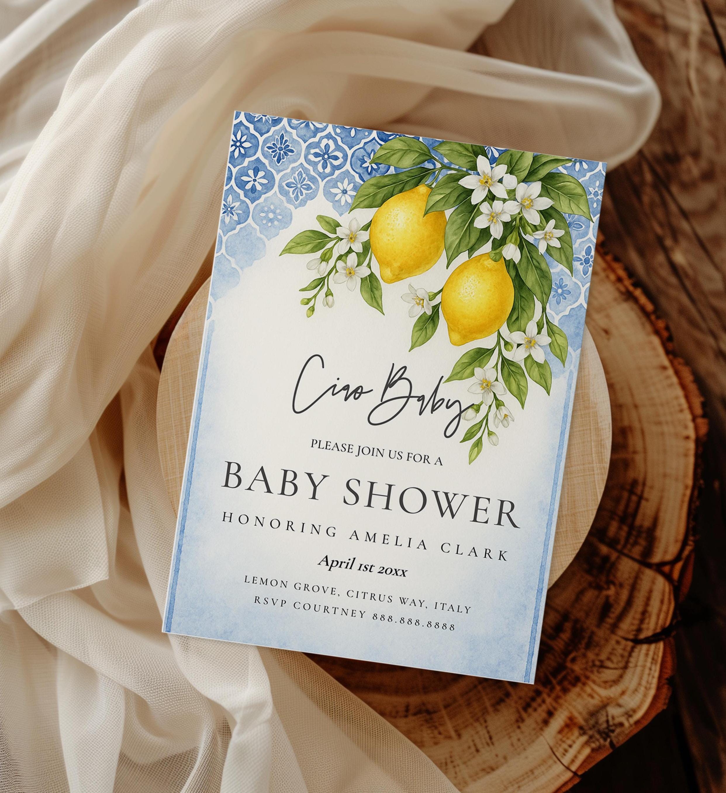 チャオテーマのベビーシャワー招待状 - イタリアのベビーシャワー招待