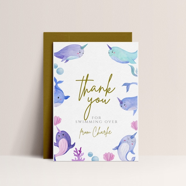 Narwhal Card - Etsy UK