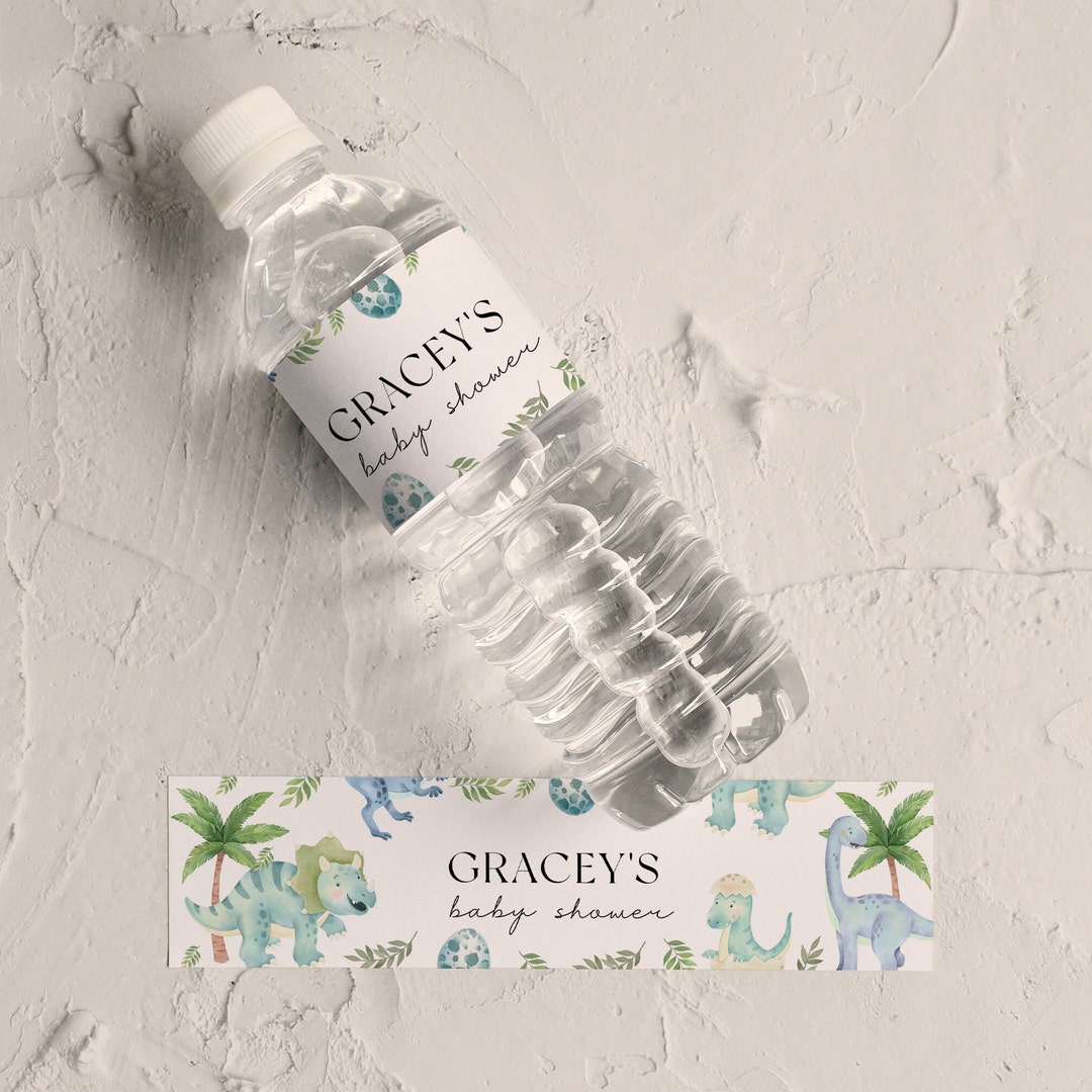 Dinosaur Water Bottle Label-dinosaur Water Bottle Sticker, Dinosaur ...