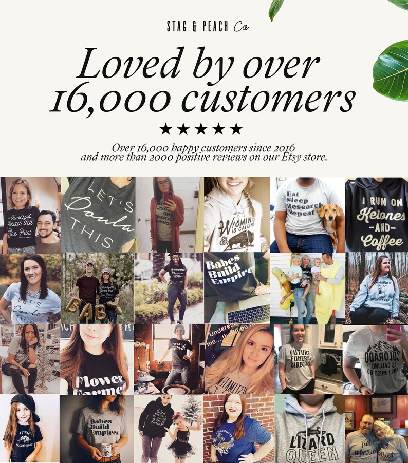 Puede incluir: Un collage de fotos con personas que llevan camisetas con varios dise&ntilde;os y lemas. Las camisetas presentan frases como "Let's Doula This", "Babes Build Empire", "Eat Sleep Research Repeat", "I Run on Ketones and Coffee", y "Future Funeral Director".