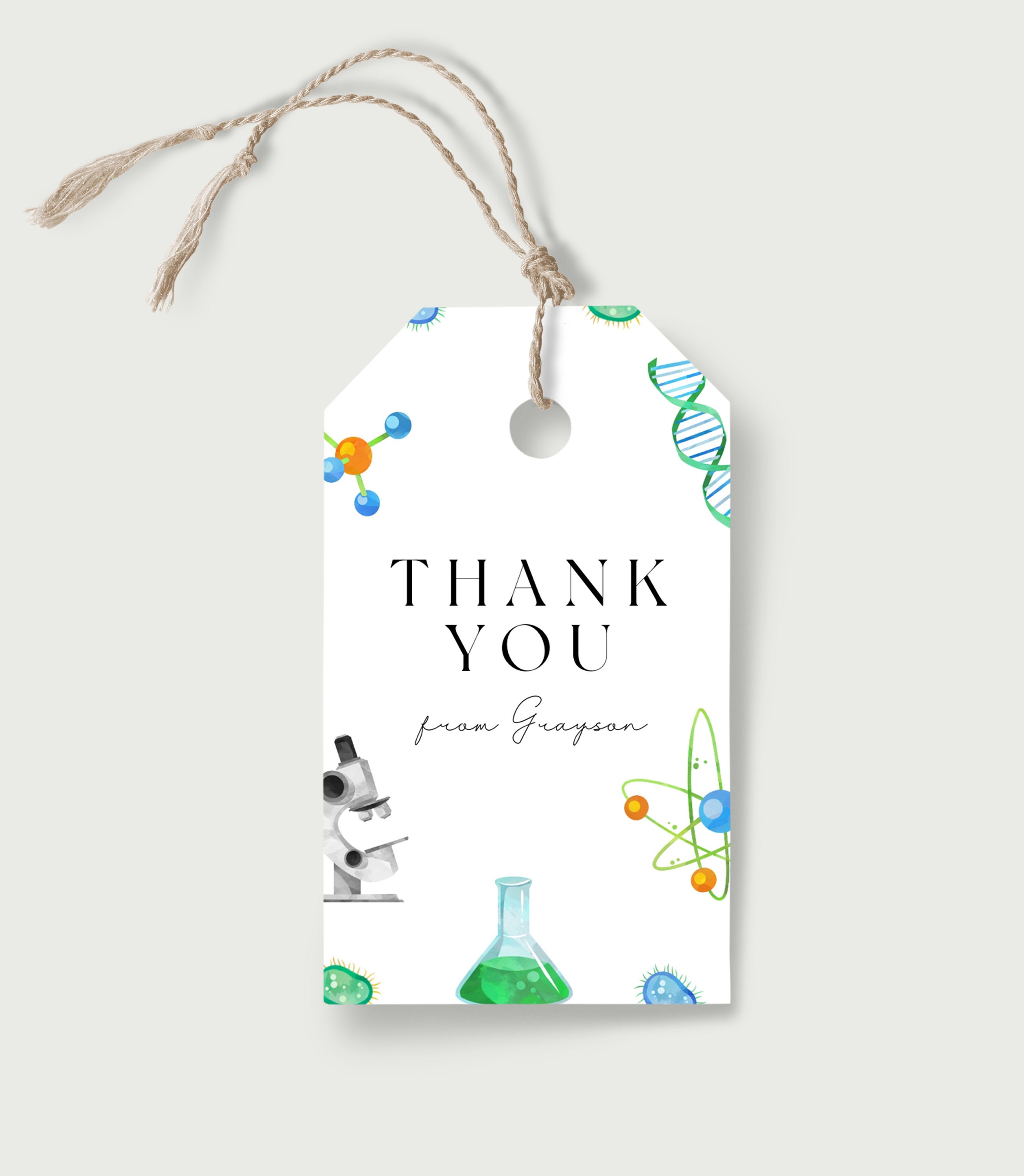 Science Tag Boys Science Party Favor Tag - Science Birthday for Kids, Science Party ...