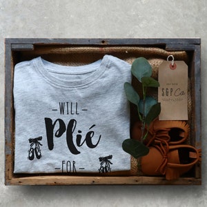 Will Plie For Pizza Kids Shirt Ballet Shirt, Dance Shirt, Ballerina Shirt, Ballet, Ballerina Toddler Shirt, Dancer Gift, Gift For Dancer image 2