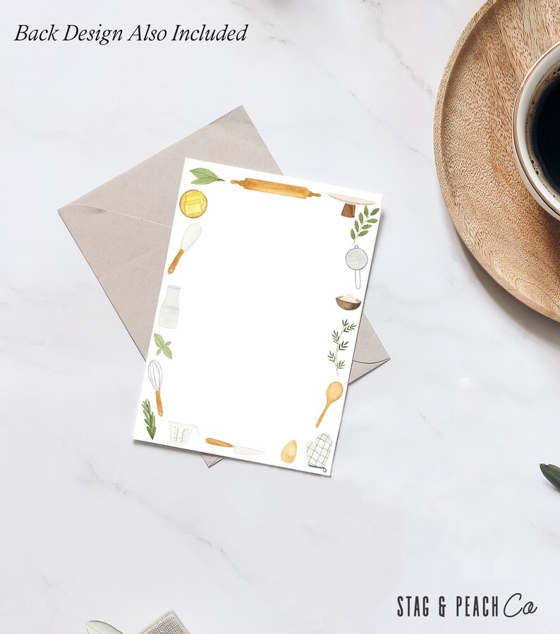Cooking Birthday Thank You Card - Chef Birthday Decorations, Kitchen ...