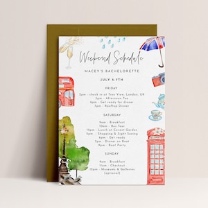 London Reiseplan Vorlage-London Bachelorette Reiseplan, London Reisewochenende Reiseplan, Geburtstagswochenende, England, Hochzeit bearbeitbarer Download