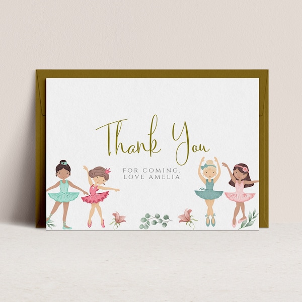 Ballerina Thank You - Etsy