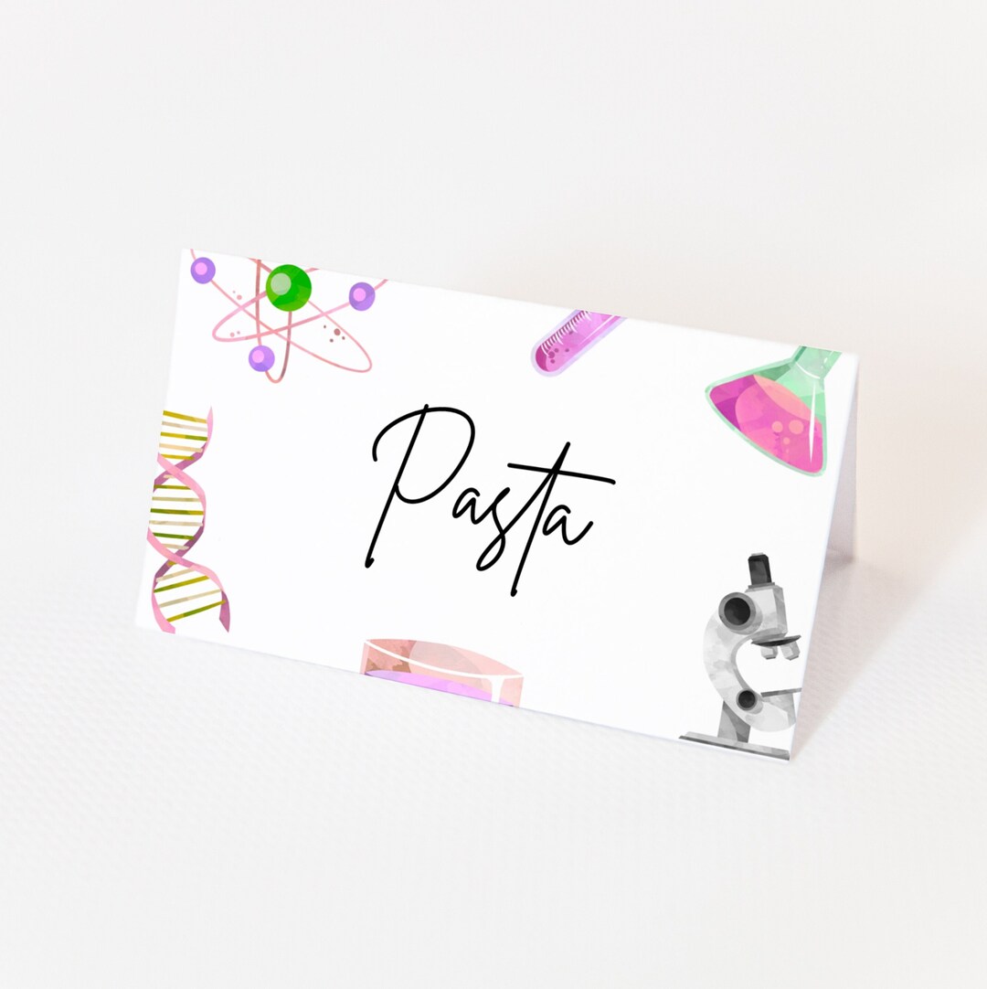 Science Party Food Tent Printable - Science Party Decor Girls, Science ...