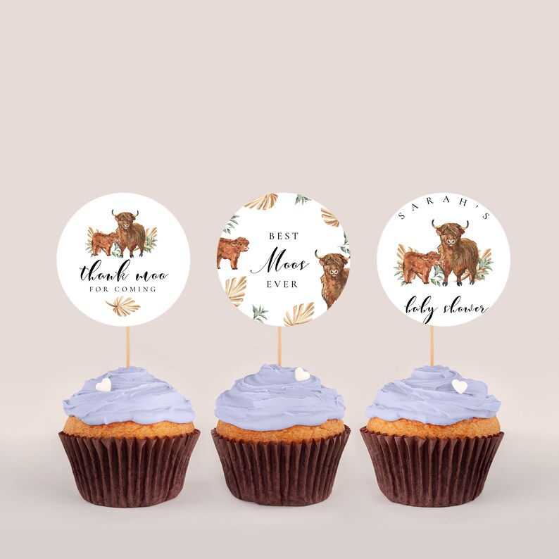 Highland Cow Baby Shower Favor Tag - Highland Cow Baby Shower Baby ...