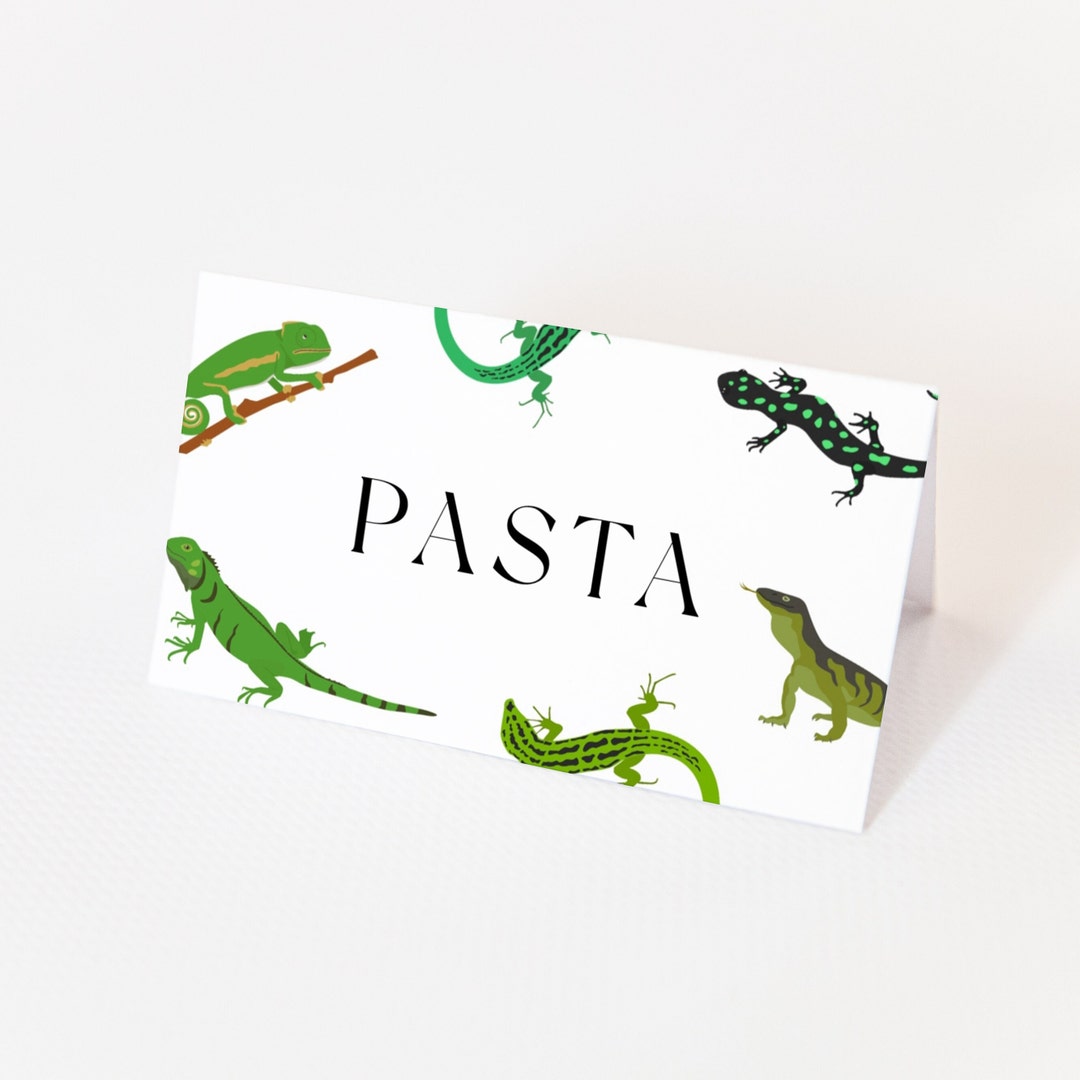Lizard Birthday Food Tents - Lizard Birthday Party Decorations, Lizard ...