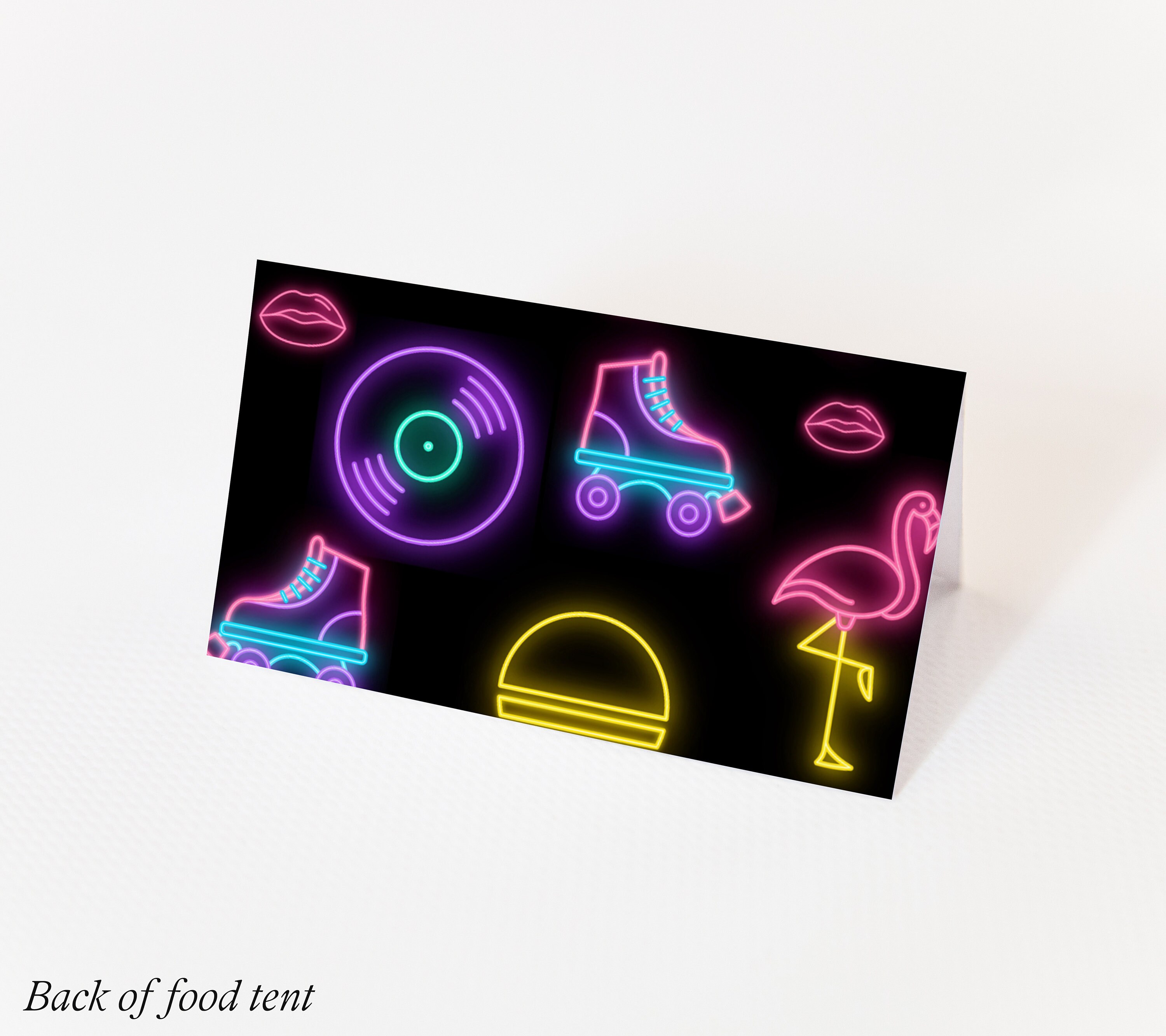 Roller Skate Birthday Food Tent Roller Skate Party Decor Etsy