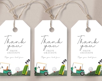 Golf Favor Tags -Golf Gift Tags, Golf Party Decor, Golf Birthday Party, Golf Favor Bag Idea, Golf Party Favor Tag, Editable Instant Download