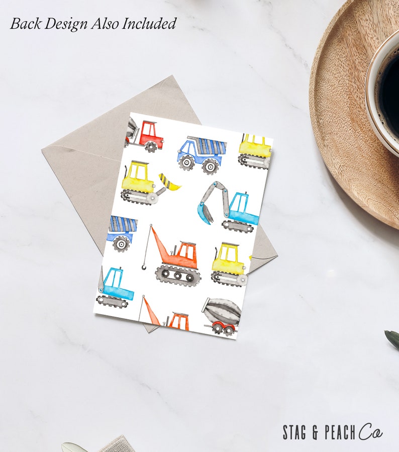 Construction Baby Shower Invitation Truck Baby Shower Invitation, Boys Baby Shower Invite, Construction Truck Invite, Editable Download image 4