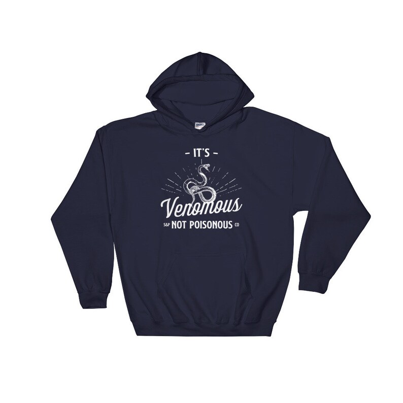 It’s Venomous Not Poisonous Hoodie - Snake Shirt, Herpetology Shirt, Reptile Shirt, Zoology Shirt, Exotic Pets Shirt image 3