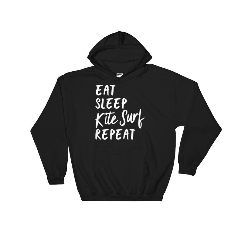 Eat Sleep Kite Surf Repeat Hoodie Kitesurf Shirt, Kitesurf Gift, Kite Surf Shirt, Kite Surf Gift, Kite Shirt, Beach Shirt image 2