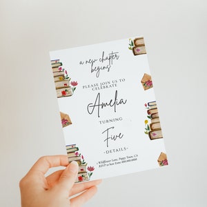 Storybook Birthday Invitation - Book Birthday Invitation, Book Themed ...