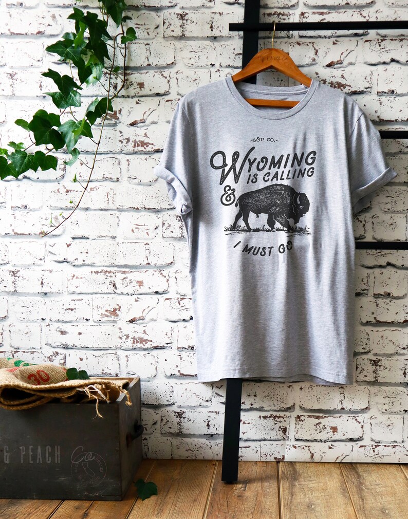 Wyoming Is Calling Unisex Shirt - Wyoming Shirt, Buffalo Shirt, state Shirt, USA Shirt, Wyoming Gifts, Yellowstone National Park Shirt image 3