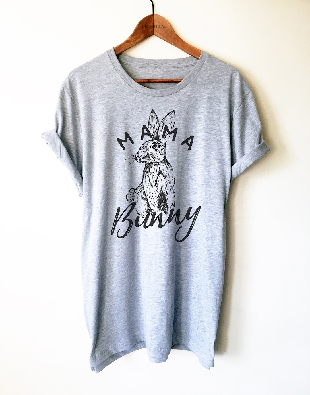 Mama Bunny Unisex Shirt - Rabbit Shirt, Bunny Shirt, Rabbit Mom Gift ...