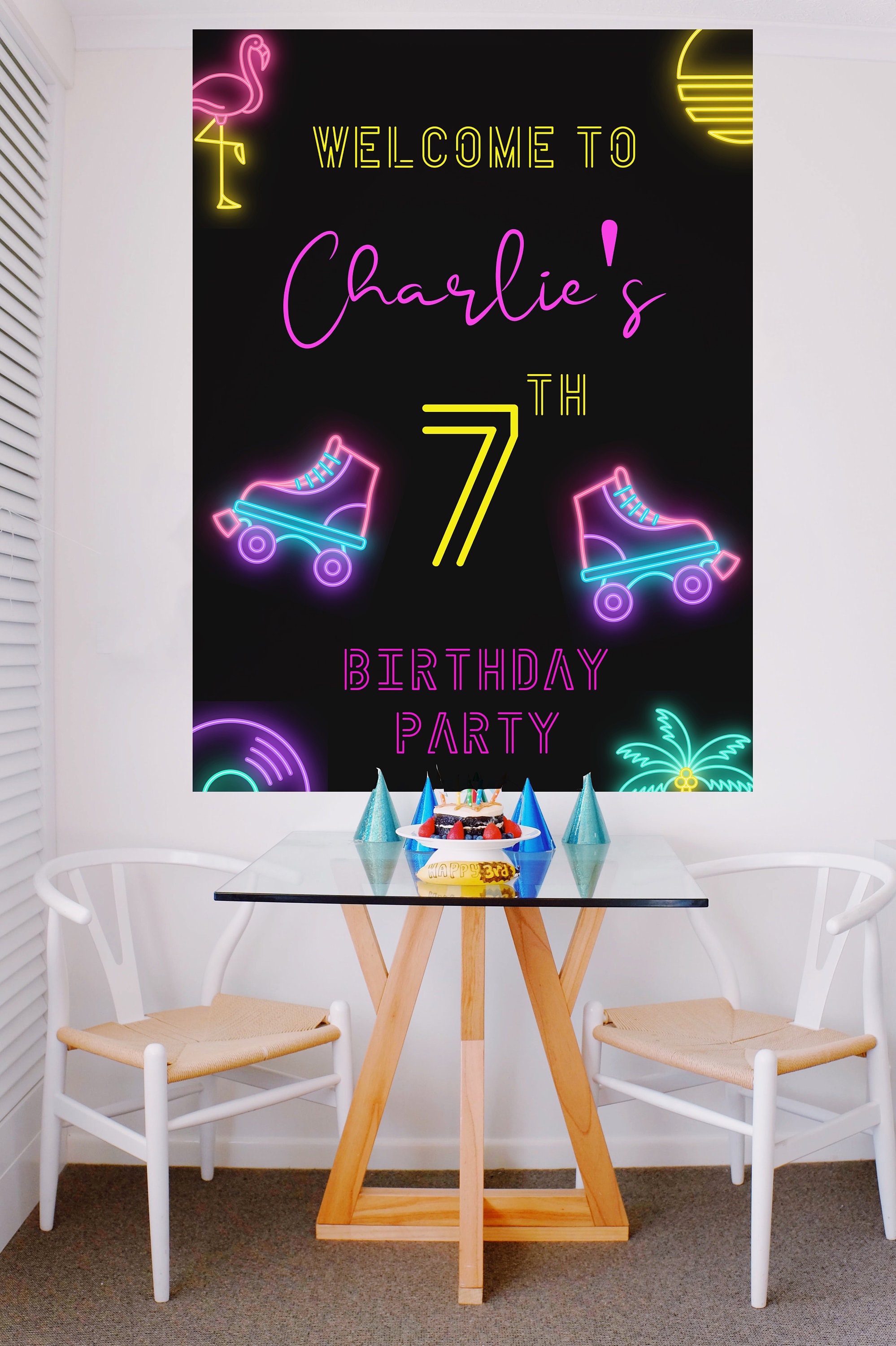 Roller Skate Birthday Food Tent Roller Skate Party Decor - Etsy