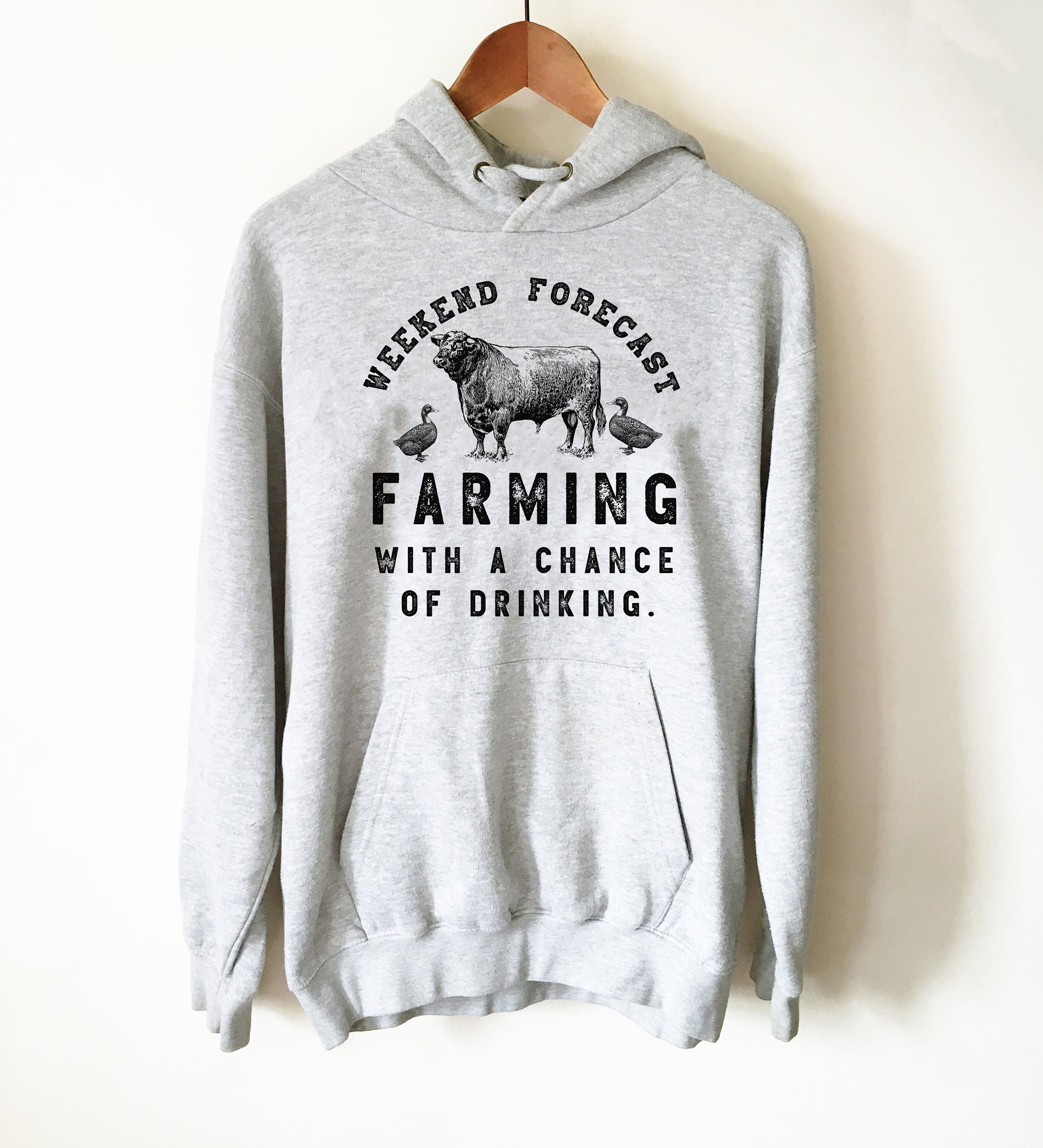 And On The 8th Day God Created Farming Hoodie – Men's Grey, The Shed