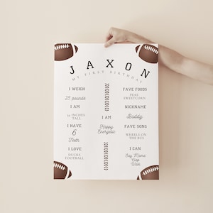 Football Party Sign Editable-  Football Milestone Board, Football Birthday Party Decor, Football Theme, Sports Birthday, Instant Download