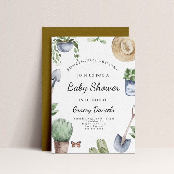 Garden Themed Baby Shower Etsy